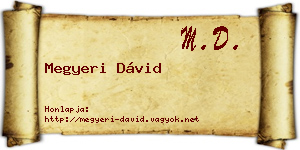 Megyeri Dávid névjegykártya